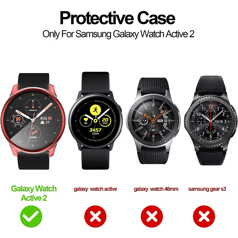 Miimall khung bảo vệ mặt đồng hồ chất lượng cao Samsung Galaxy Watch Active 2 40mm 44mm chất lượng cao