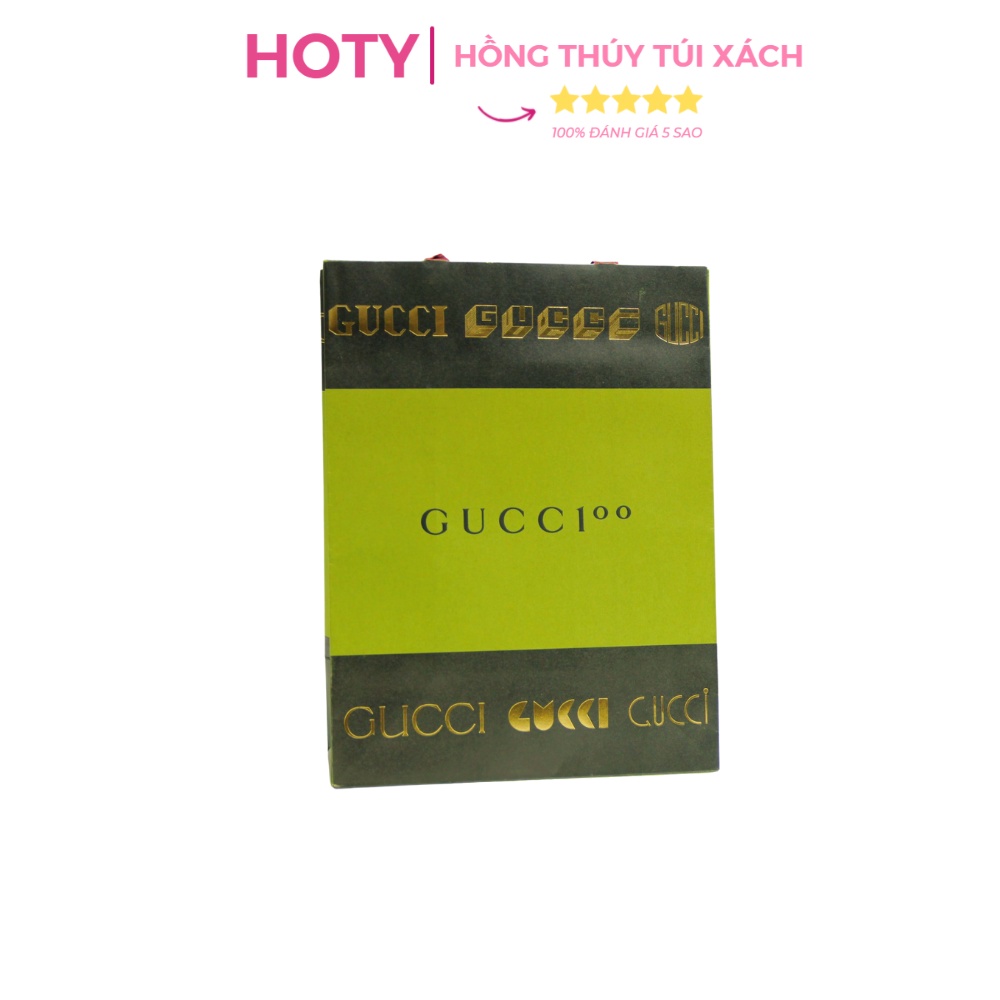 Túi Giấy Các Hãng Gu cci Xanh Lá Chữ Vàng Vip Nguyên Bản Cao Cấp Hàng Có Sẵn