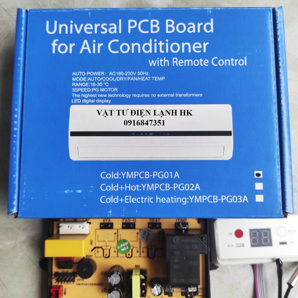 [Hàng mới] Bo mạch điều hoà đa năng có hiển thị nhiệt độ U08PGC YMPCB-PG01A Broad máy lạnh điều hòa