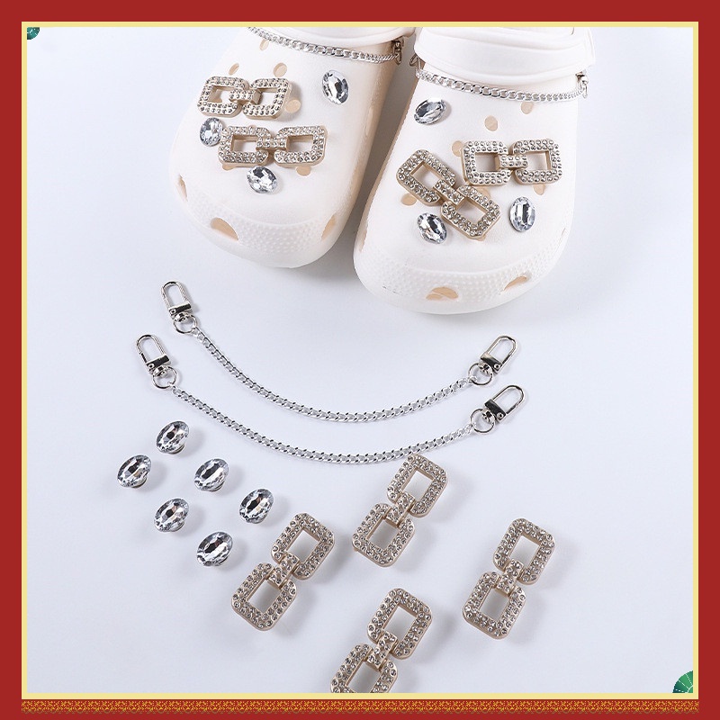 Phụ Kiện Trang Trí Giày Hình Hoa Đính Đá Xinh Xắn