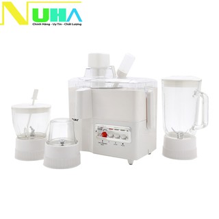 Máy xay ép đa năng 4 in 1 Fujika, xay sinh tố, xay thịt, hạt, ép trái cây, cối 1L, thủy tinh, màu ngẫu nhiên