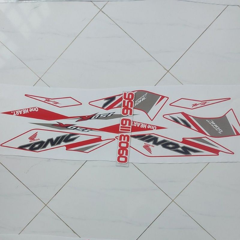 Tem rời sonic 150 đỏ trắng tem zin