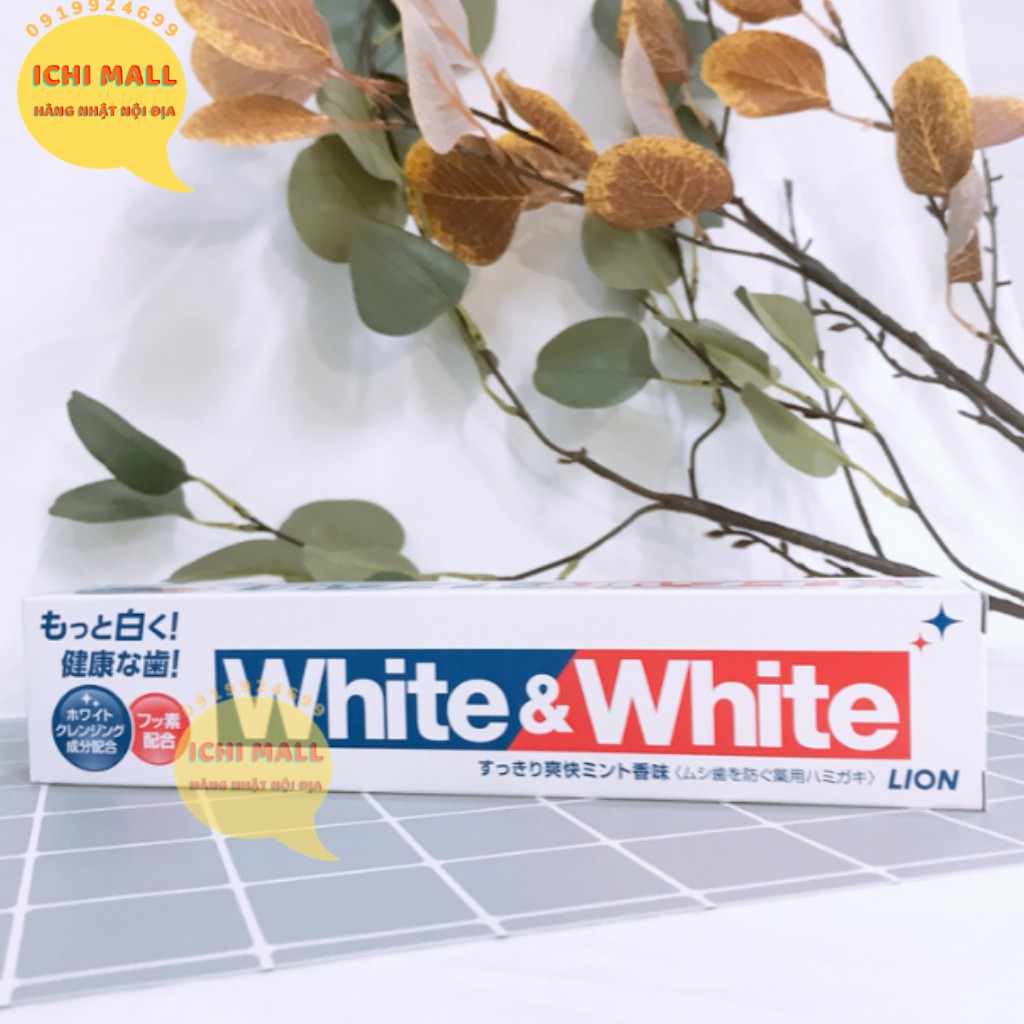 Kem đánh răng White &amp; White Nhật Lion 150g