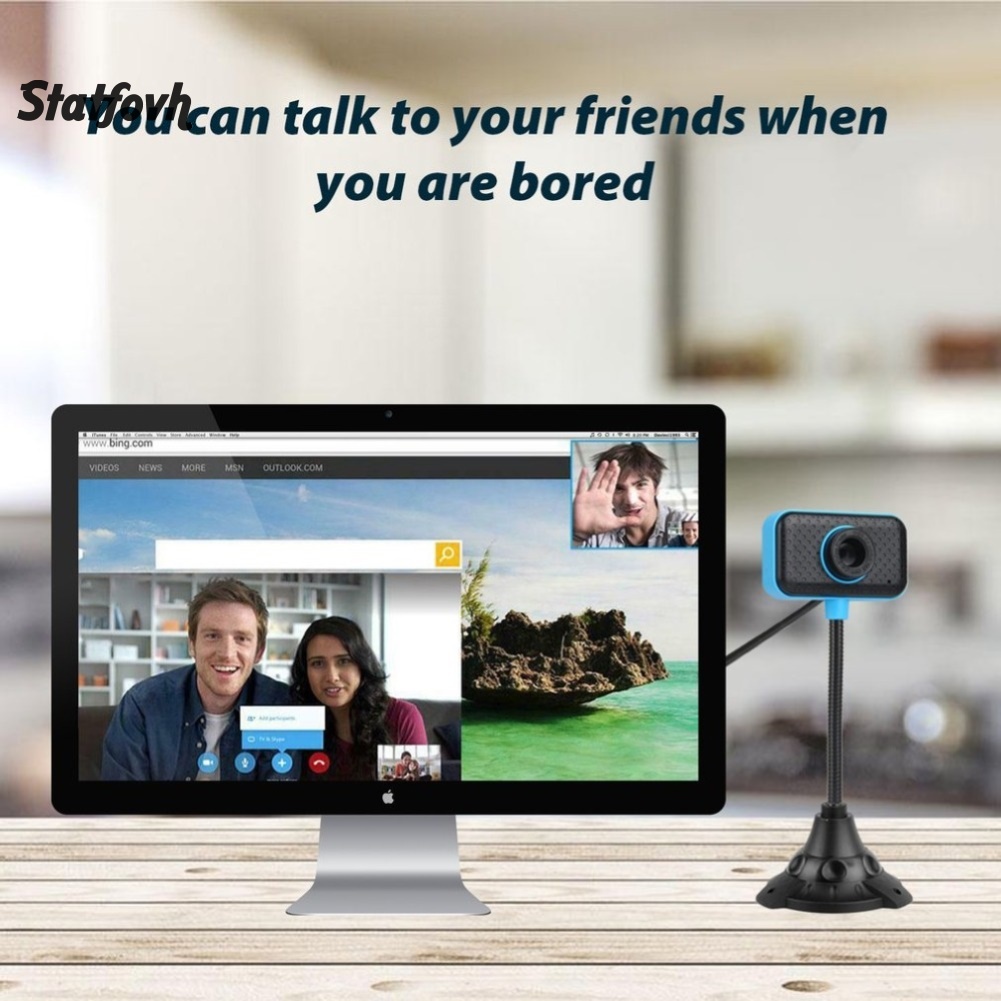 Webcam kỹ thuật số USB 2.0 480P kèm micro linh hoạt tiện dụng cho máy tính | BigBuy360 - bigbuy360.vn