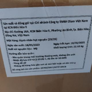 0.5kg HẠT HẠNH NHÂN LÕI  MỸ