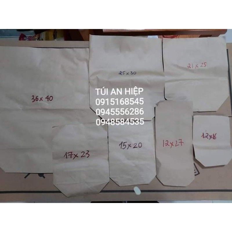 Túi giấy kraft xi măng  | Kraft bag, brown paper bag, no handle