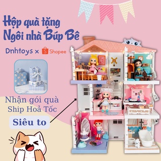 Bộ đồ chơi ngôi nhà búp bê thông minh cho bé 3 Tầng Little World nâng cao khả năng tư duy chí thông minh của bé, lego