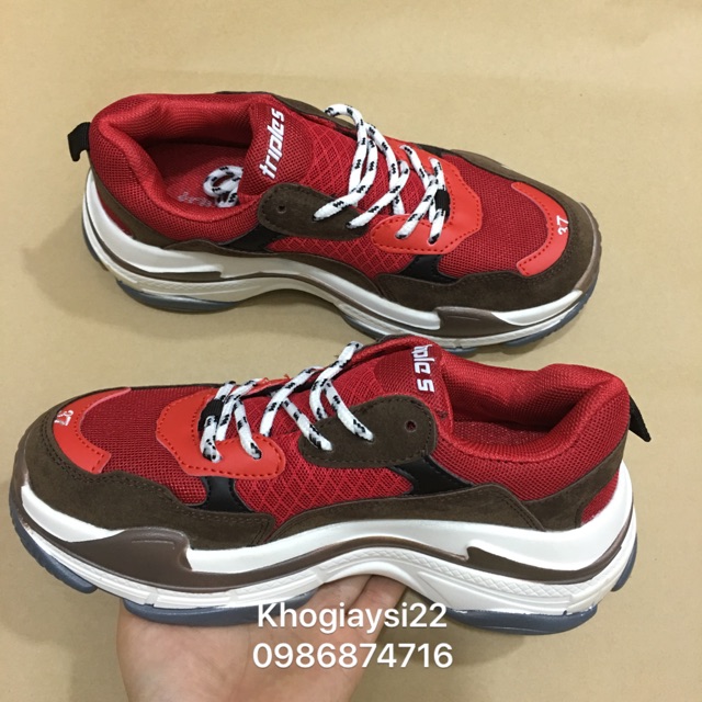 [SALE SỐC-SẴN HÀNG-FORM GIÀY NHỎ] Giày triple S đỏ nâu size 36->44 NAM NỮ | BigBuy360 - bigbuy360.vn