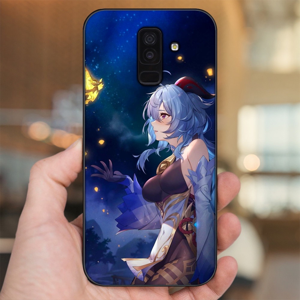 Ốp lưng Samsung A6 Plus viền đen in hình Ganyu Genshin Impact