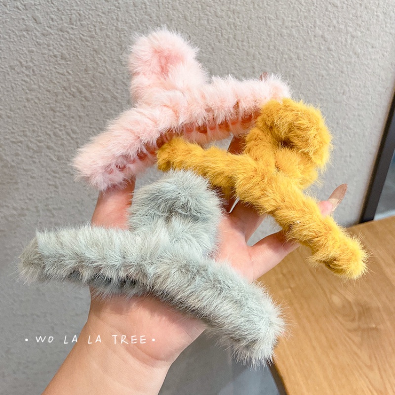 Kẹp Tóc Lông Đáng Yêu Phong Cách Hàn Quốc Dành Cho Nữ