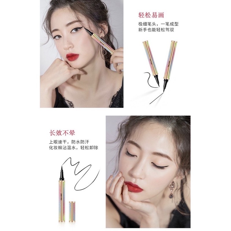 Bút Kẻ KissBeauty Vỏ Nhũ Vàng Sang Trọng dạng lỏng chống thấm nước lâu trôi E3 | BigBuy360 - bigbuy360.vn