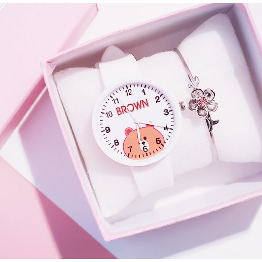 ĐỒNG HỒ NỮ DÂY CAO SU BROWN NHIỀU MÀU DỄ THƯƠNG | BigBuy360 - bigbuy360.vn