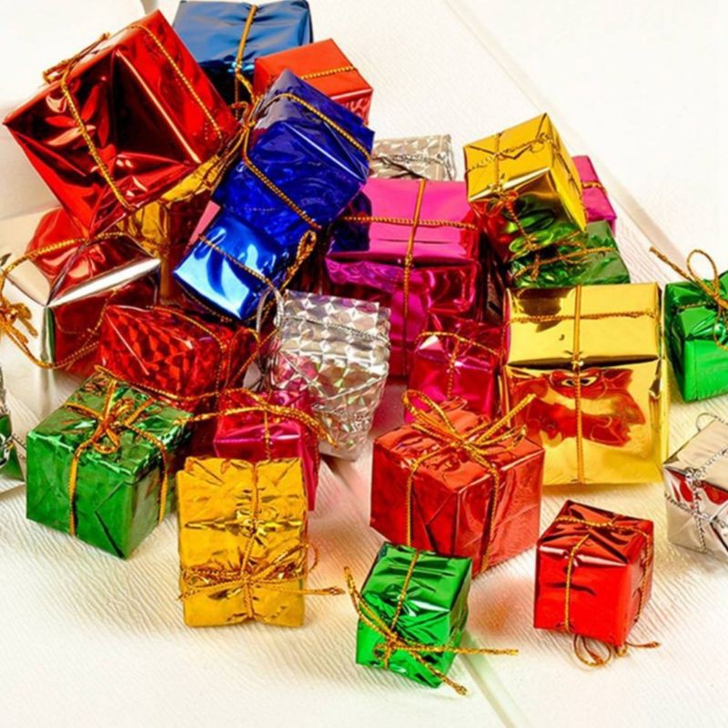 12 hộp quà treo cây thông Noel - trang trí Giáng Sinh