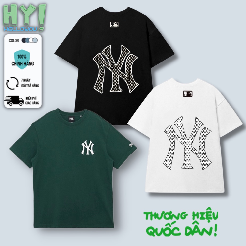 Áo Thun NY Tay Lỡ Oversize, Phông Form Rộng, Nam Nữ Unisex, Chất Liệu 100% Cotton Cao Cấp Mềm Mịn Thoáng Mát