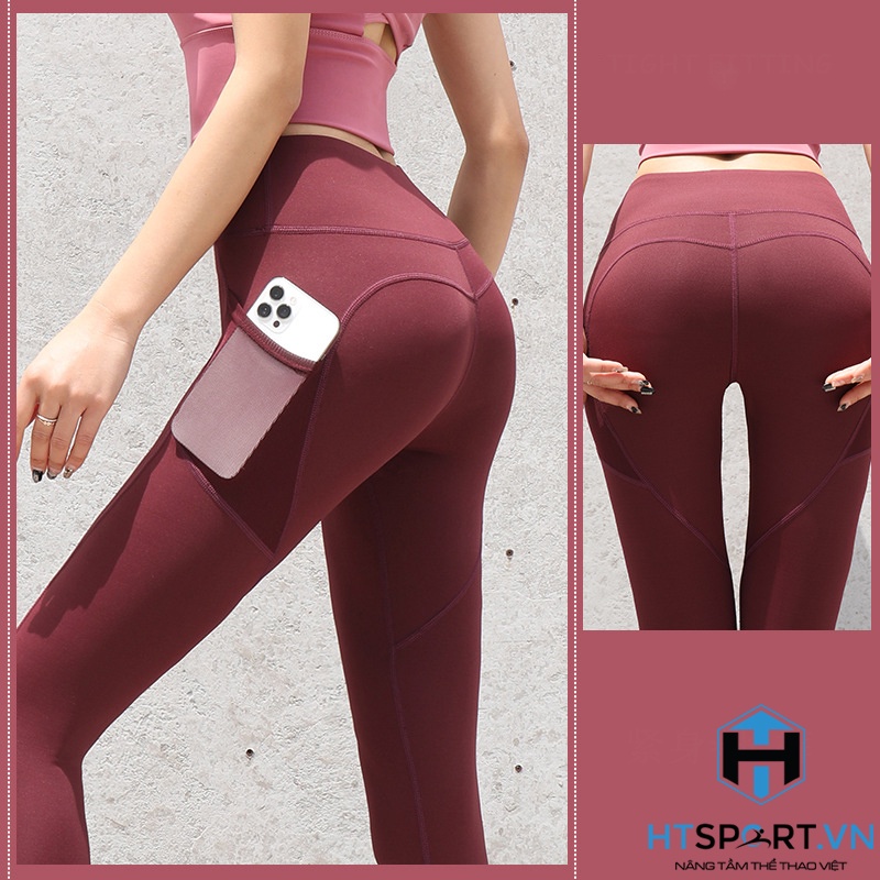 Quần Legging Nữ Có Túi, Quần Dài Tập Gym Yoga Thể Thao Nữ Thun Poly Siêu Co Dãn Cao Cấp (QG01) | BigBuy360 - bigbuy360.vn