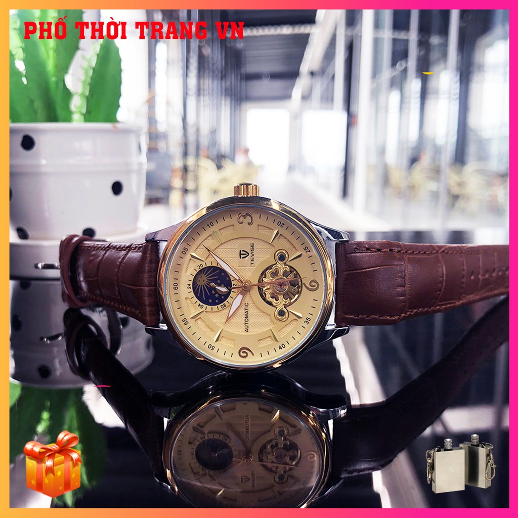 Đồng hồ nam Tevise T820 Automatic, full box và thẻ bảo hành 3 năm, chống xước , chống nước, dây da cao cấp | BigBuy360 - bigbuy360.vn