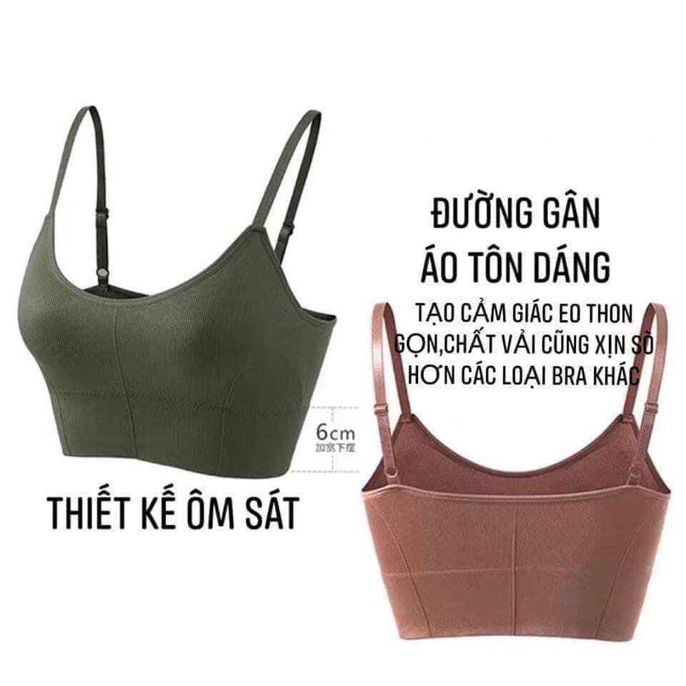 Áo bralette nữ áo bra thun cotton Tăm Hở Lưng Tập Gym 2 dây có chốt chỉnh cỡ PK15 | BigBuy360 - bigbuy360.vn