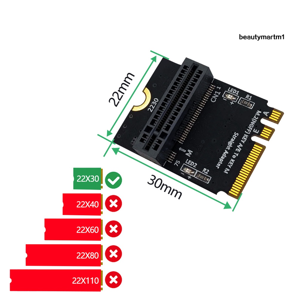 Bảng Mạch Chuyển Đổi Ngff Nvme Key A / E Sang Key M Ssd Có Đèn Led Hiển Thị | BigBuy360 - bigbuy360.vn