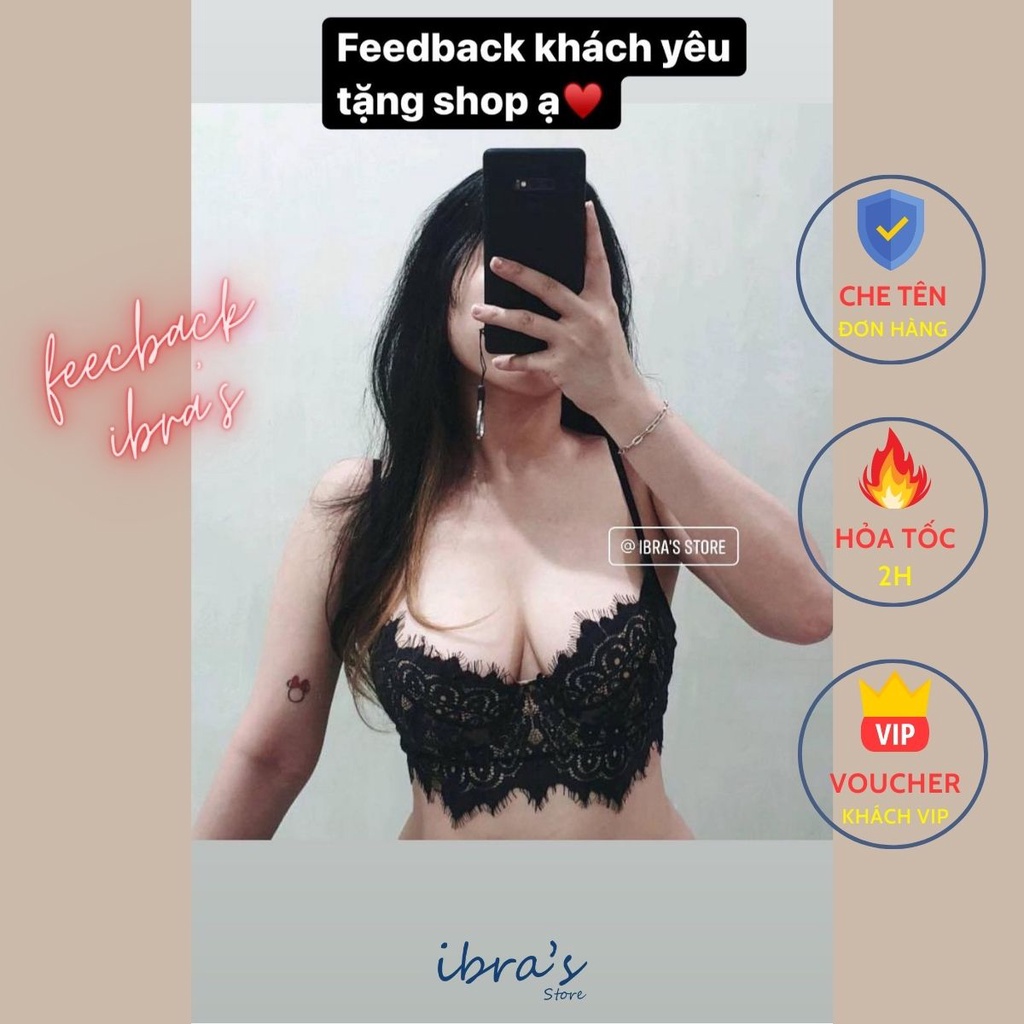 Áo Bra Ren Bralette iBra's Lót có Mút Nâng gọng đệm mỏng sexy Áo Ngực nữ gợi cảm mặc trong áo khoác vest A11