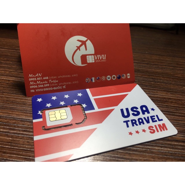 SIM DU LỊCH Mỹ 4G 30 ngày