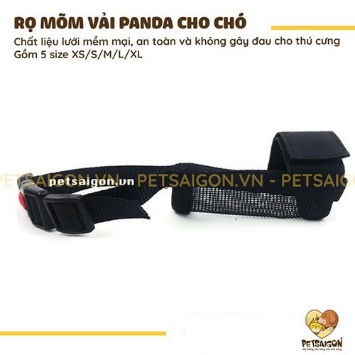 RỌ MÕM VẢI CAO CẤP PANDA CHO CHÓ