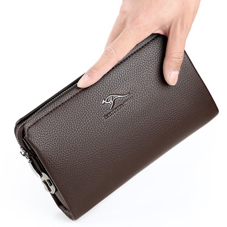 Ví Clutch Cầm Tay Nam Khóa Số Mật Khẩu Da PU Cao Cấp Nhiều Ngăn Để Thẻ Card Tiền Điện thoại Kèm Dây Ngoắc Tay Sang Trọn