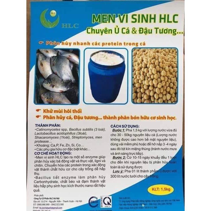 Chế phẩm Men vi sinh ủ cá và đậu tương