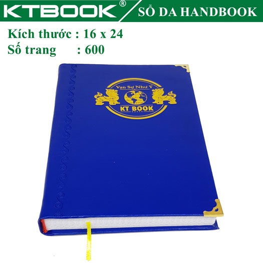 Sổ ghi chép bìa handbook cao cấp ktbook dài 600 trang size 16 x 24 cm giấy ruột in caro