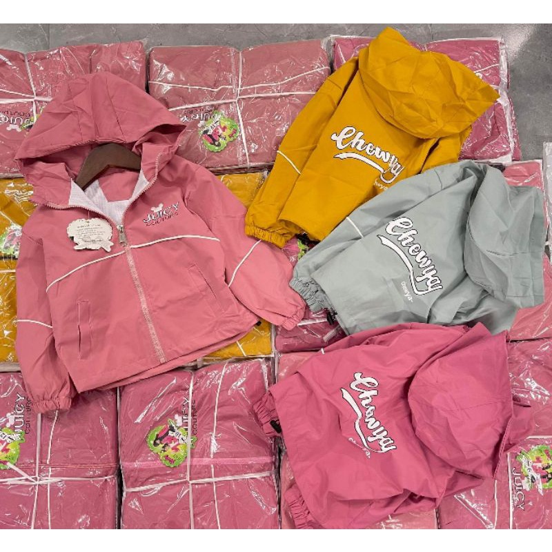 {13-23kg} Áo khoác gió bé gái loại đẹp size nhí M396