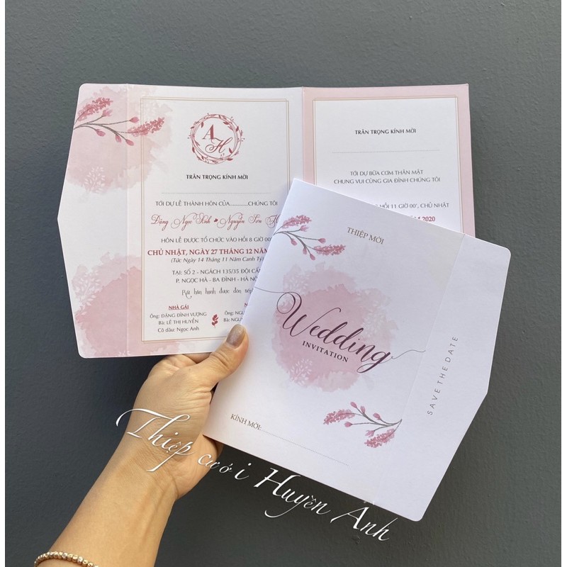 Thiệp Cưới Rẻ Đẹp - Giá đã in nội dung hoàn thiện