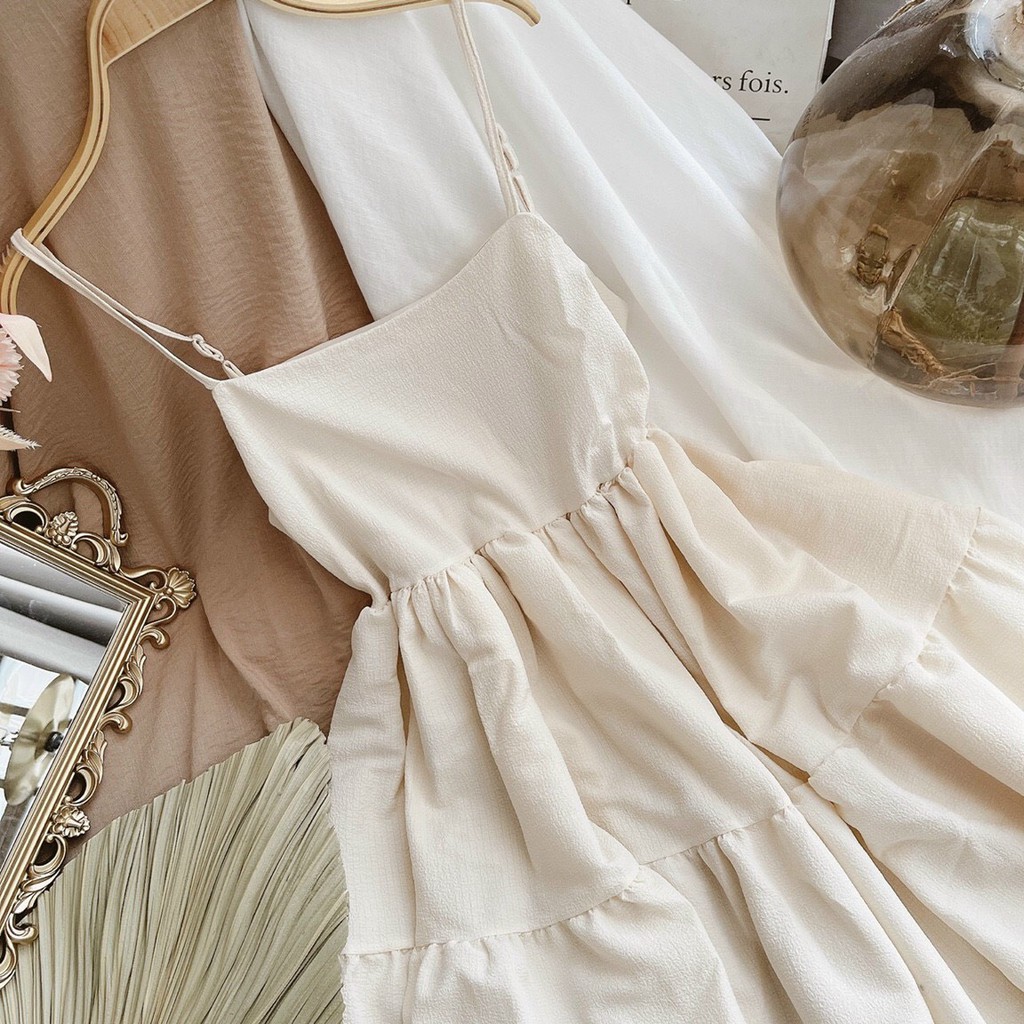 ĐẦM BABYDOLL DÀI HAI DÂY XINH XẮN MÀU NUDE TD | BigBuy360 - bigbuy360.vn
