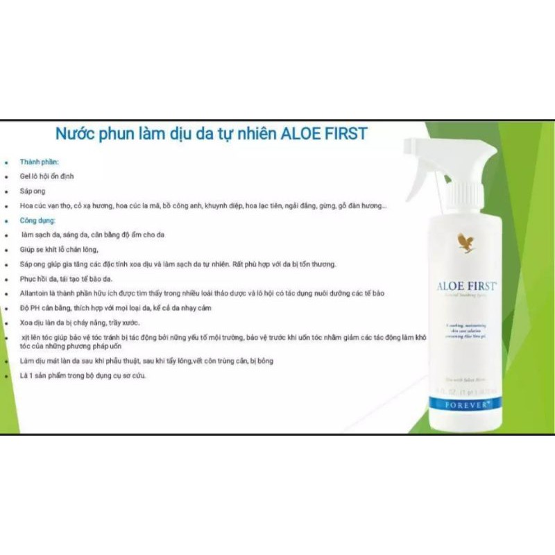 Nước xịt khoáng Lô Hội_ Nước phun làm dịu da Aloe First #040