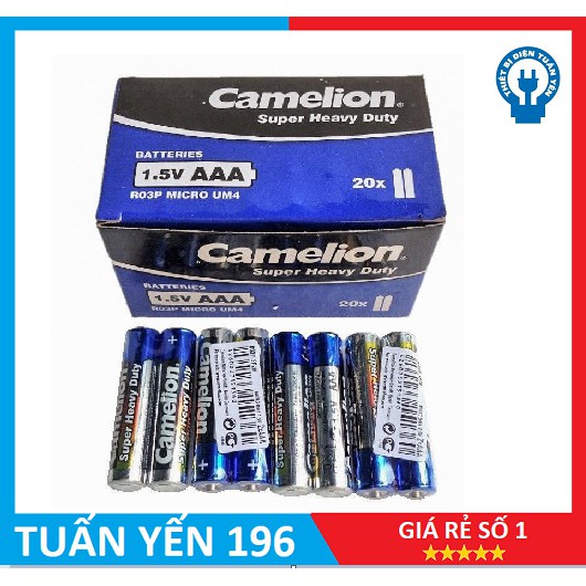 [CHÍNH HÃNG]  PIN 3A CAMELION 1 HỘP 20 CẶP /40 VIÊN