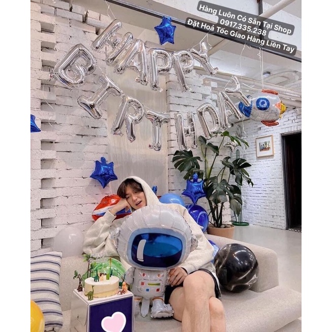 Set Bóng Trang Tri Sinh Nhật phi hành gia ( có thể đổi bóng Màu theo yêu cầu