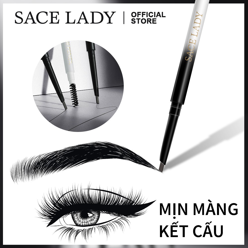 Bút chì kẻ lông mày SACE LADY siêu mịn trang điểm mắt chống nước lâu trôi 2 trong 1 0.12g/0.001Oz | BigBuy360 - bigbuy360.vn