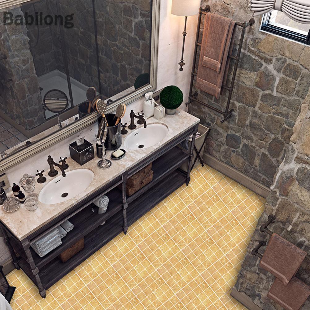 Bộ 10 Miếng Dán Tường Giả Gạch Chống Nước Trang Trí Nhà Bếp / Phòng Tắm