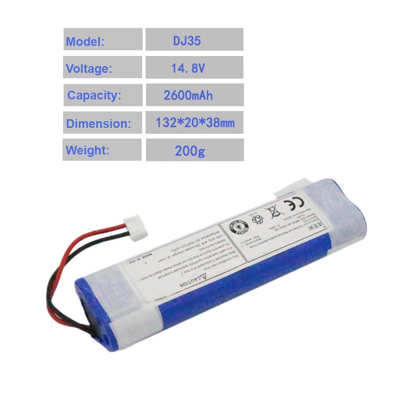 Pin robot hút bụi Ecovacs DJ35 DJ36 DJ65 DN55 DN58 DN520 DK33 DK35 DK36 2600mAh