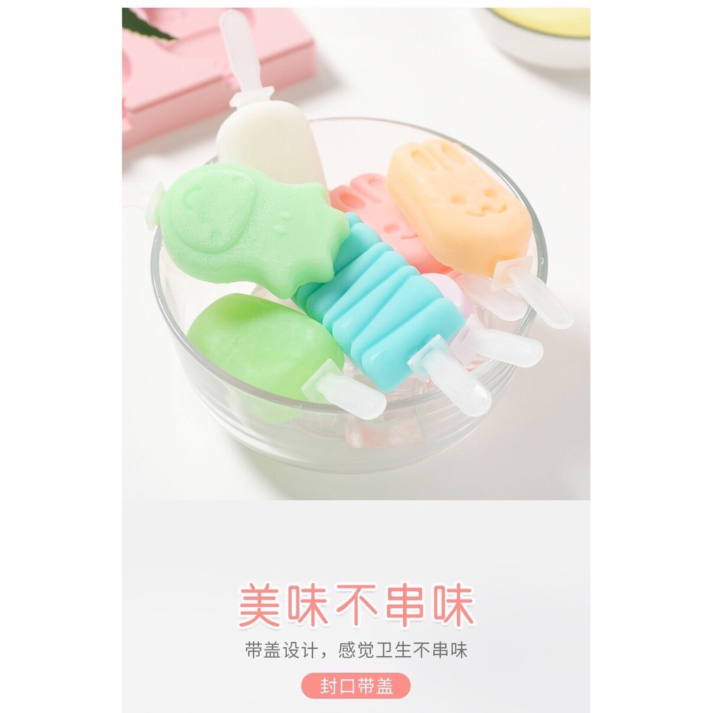 [Sỉ inbox]Khuôn làm kem cho bé , khuôn Làm Kem Tiện Dụng. Dễ dàng vệ sinh , an toàn cho bé