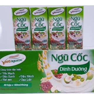 Lốc 4 Hộp Thức Uống Ngũ Cốc Dinh Dưỡng Vietngucoc 180ml Không Kèm Tặng