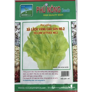 Hạt giống xà lách vàng cao sản Phú Nông (PN130496) - 10g