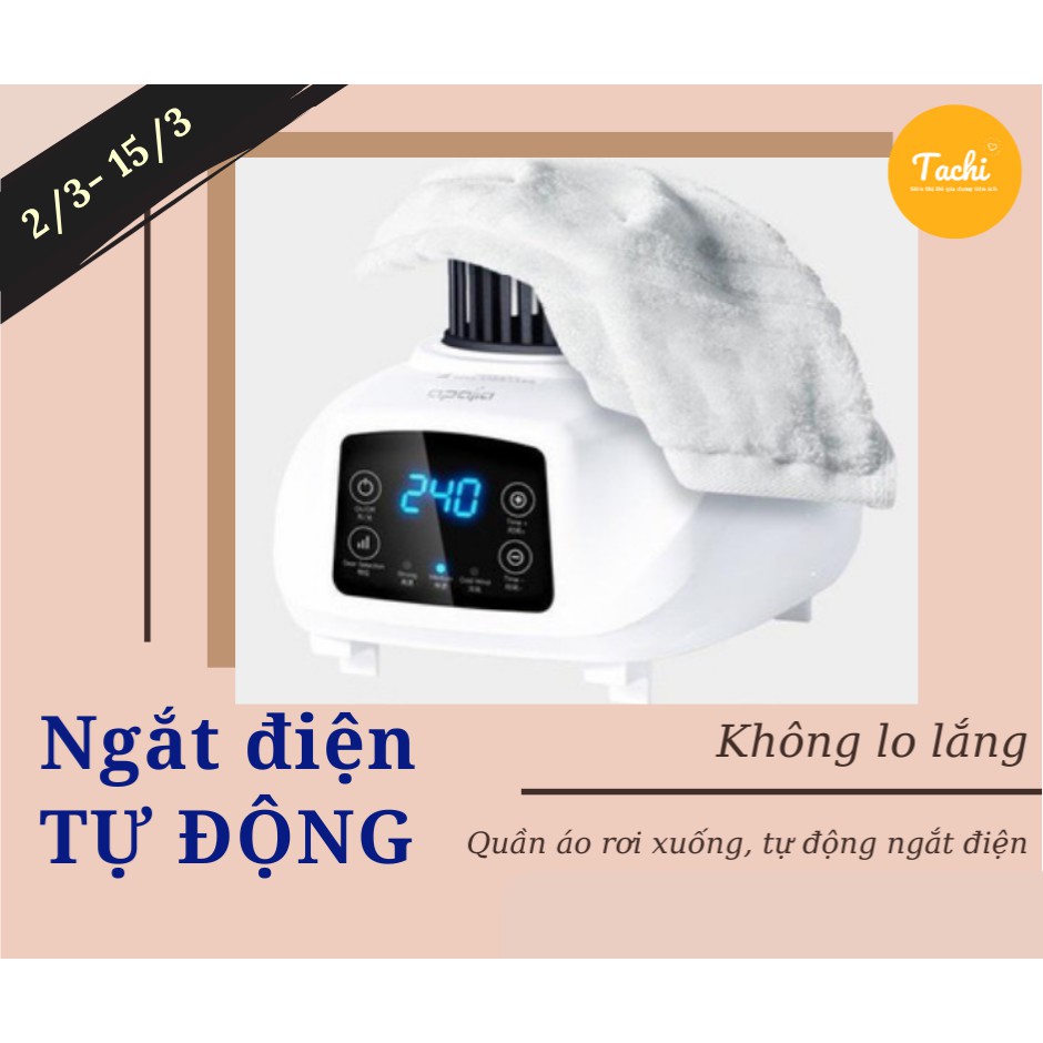 [HÀNG CHÍNH HÃNG - BH 12 THÁNG] Tủ sấy quần áo gấp gọn Tinme, công suất 2000W siêu lớn, 3 chế độ sấy