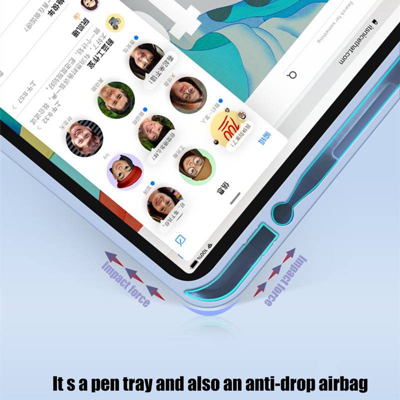 Bao da Dllencase A063 silicon mềm có ngăn đựng bút cảm ứng thích hợp cho iPad Air 10.9 2020