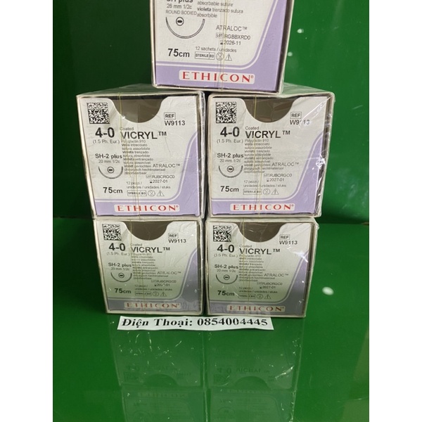 Chỉ phẫu thuật Vicryl 4/0 W9113
