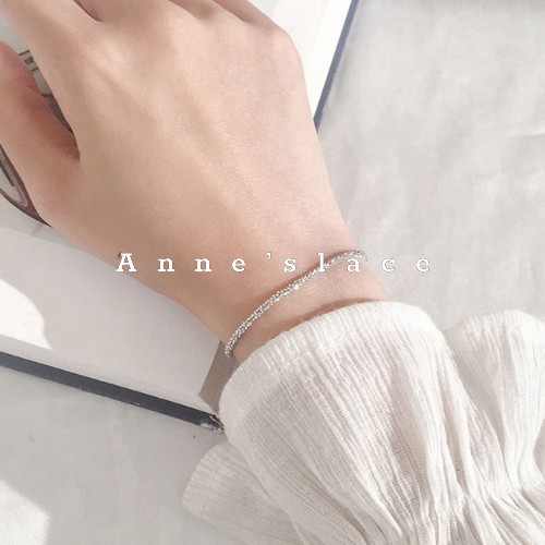 Lắc tay nữ / Vòng tay nữ mạ bạc S925 thiết kế dạng chuỗi hạt thời trang cho nữ