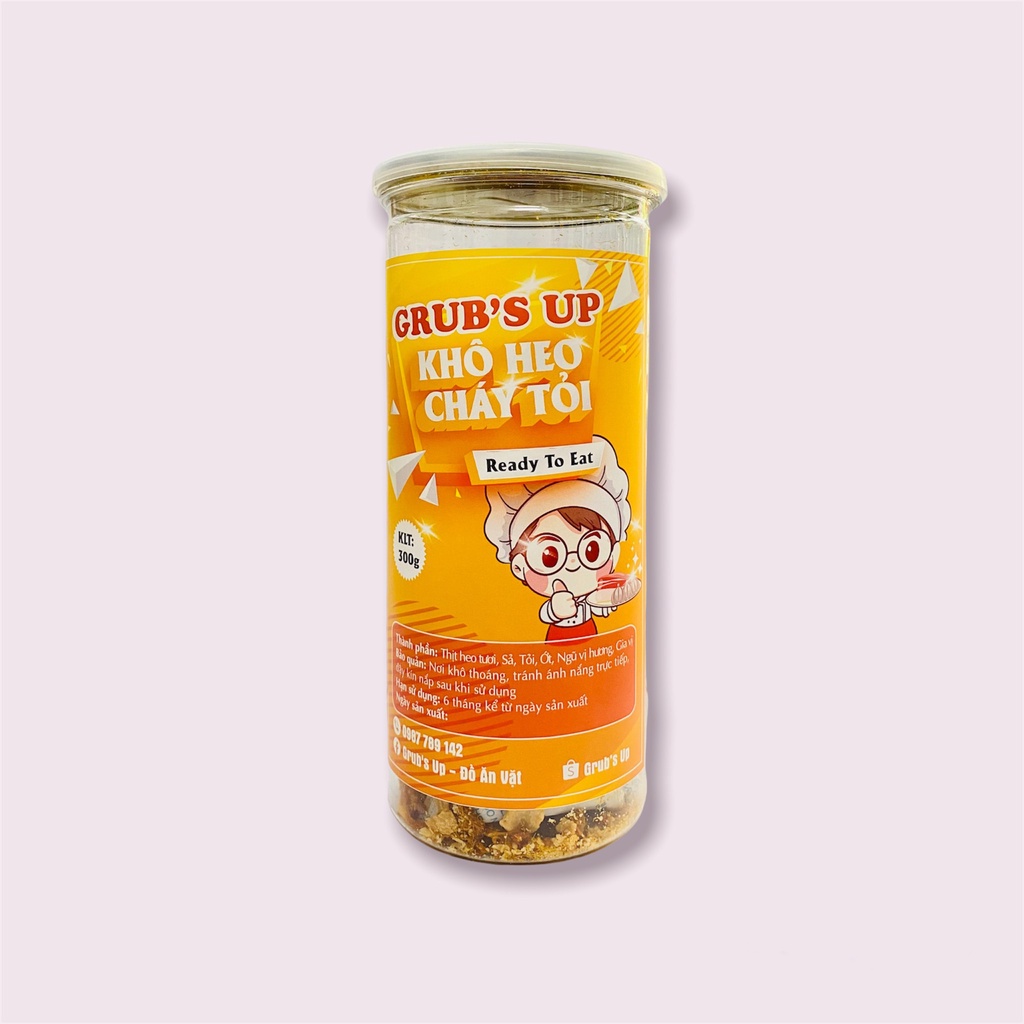 Khô heo cháy tỏi 300g Grub's up - Ăn vặt nào bạn ơi | BigBuy360 - bigbuy360.vn