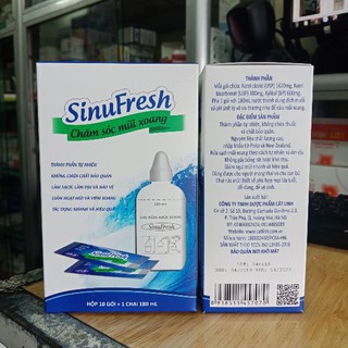 Bình rửa mũi Sinufresh 180ml kèm 10 gói muối