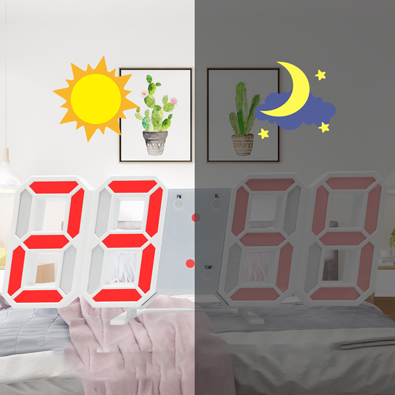 Đồng Hồ LED Điện Tử 3D Thiết Kế Đơn Giản Có Cổng Sạc usb Tiện Lợi