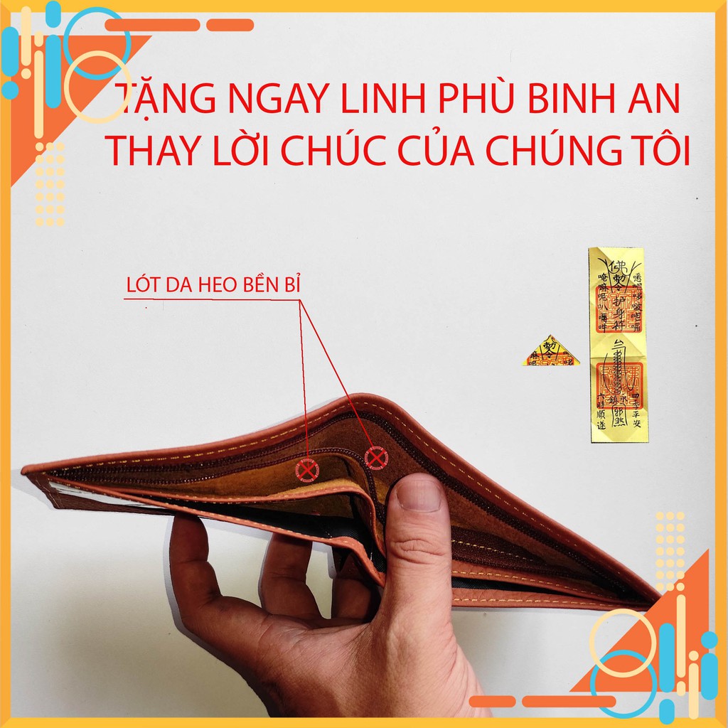 Ví nam chất đẹp hàng hiệu thời trang cao cấp, Bóp ví da nhiều ngăn đẳng cấp Nam tính nhập khẩu chính hãng