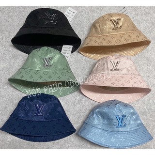 MŨ BUCKET VẢI GẤM THÊU XL SANG XỊN