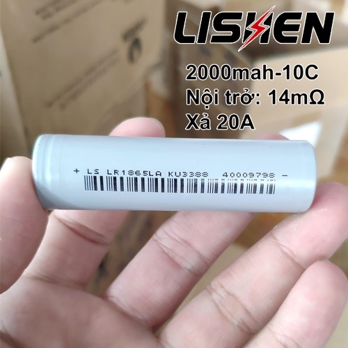 Cell Pin LS Lishen 18650 2000mAh 10C xả 20A